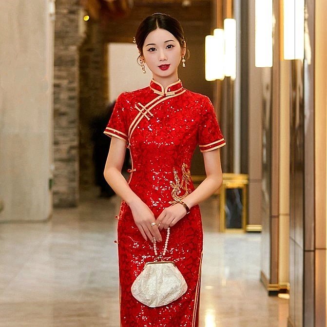 red chinese dragon dress Red Chinese Dragon Dress