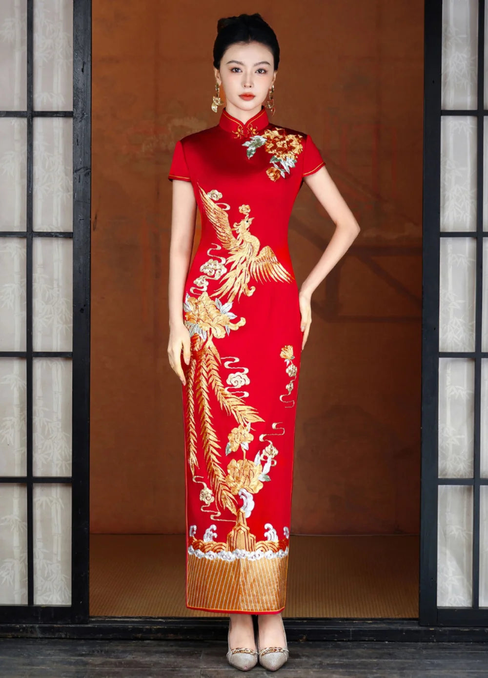 open lace back dress Custom Chinese