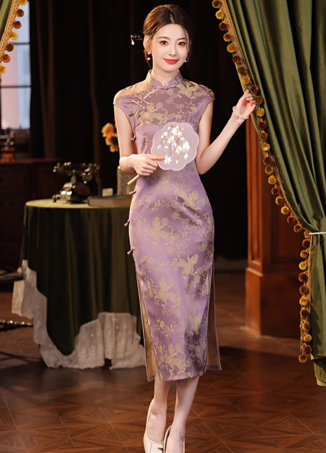 Pink Traditional Chinese Qipao Dress