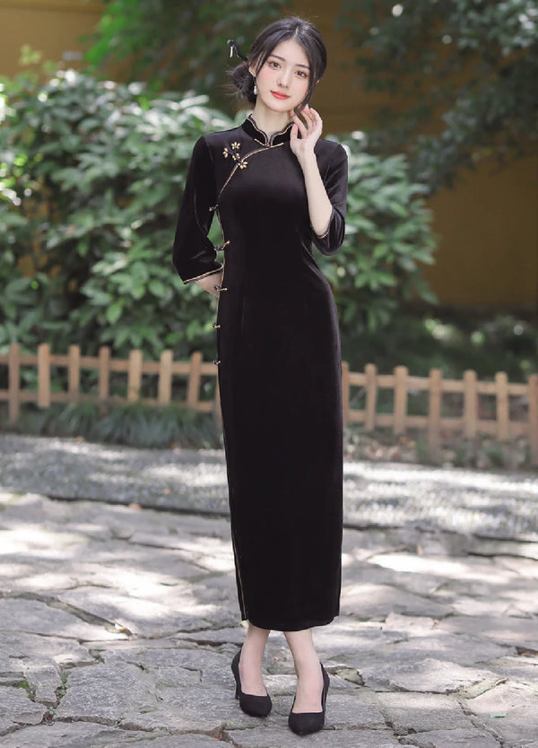 Long Sleeves Qipao & Cheongsam Dresses Long Sleeves Qipao & Cheongsam Dresses